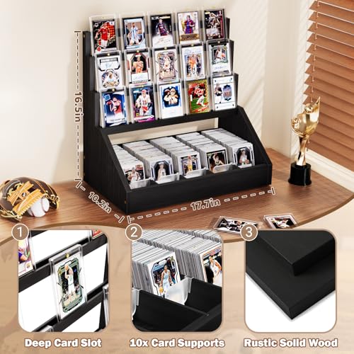 Emfogo Trading Card Display, 3-Tier Card Display Stand - Image 8