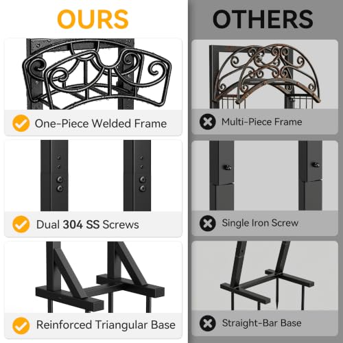 Garden Hose Holder Stand, Freestanding Metal Water Hose - Image 8
