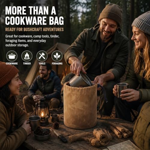 8.66 x 6.5 Inch Camping Cookware Bag for Camp Kitchen - Image 7