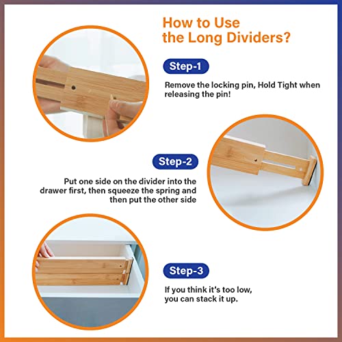 Adjustable Bamboo Drawer Dividers for Clothes, Kitch | All Products - Image 8