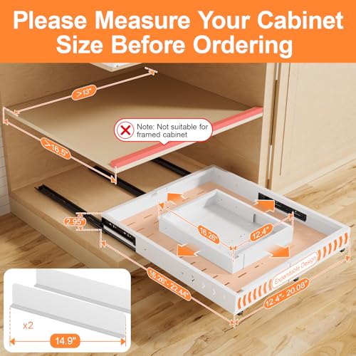 Pull out Cabinet Organizer Expandable W(12"-20") - Image 7