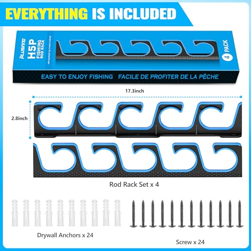 PLUSINNO H5P Fishing Rod Holders for Garage Wall/Ceiling - Image 7