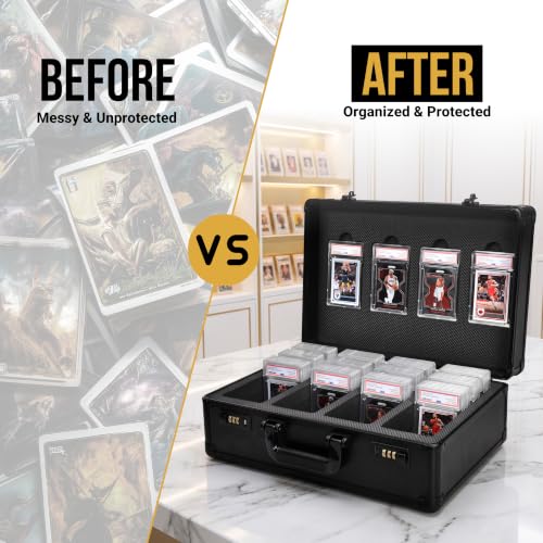 4-Row Graded Card Storage Box - Graded Card Case | Home Organization - Image 8