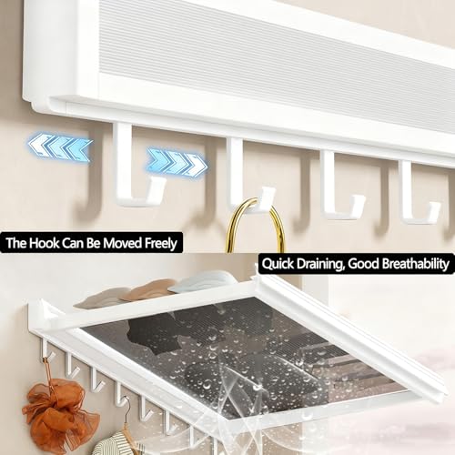LETINE Wall Mounted Drying Rack: Retractable Indoor - Image 7