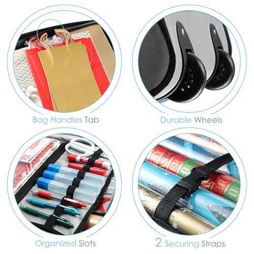 Hearth & Harbor Wrapping Paper Storage Container | Home Organization - Image 8