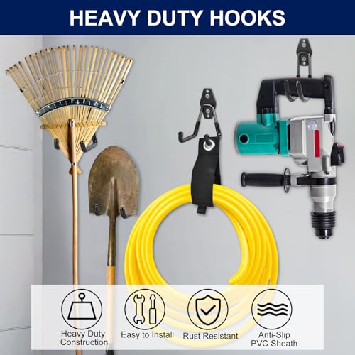 18 Pack Garage Hooks, Anti-Slip Coating - Image 8