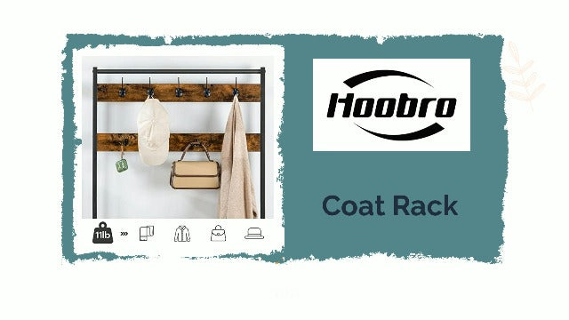 HOOBRO Hall Tree, Coat Rack with Shoe Rack, Hall Tre | Home Organizati - Image 8