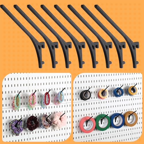 20 Pcs Black Pegboard 45° Spool Hooks Pegboard Accessories - Image 7