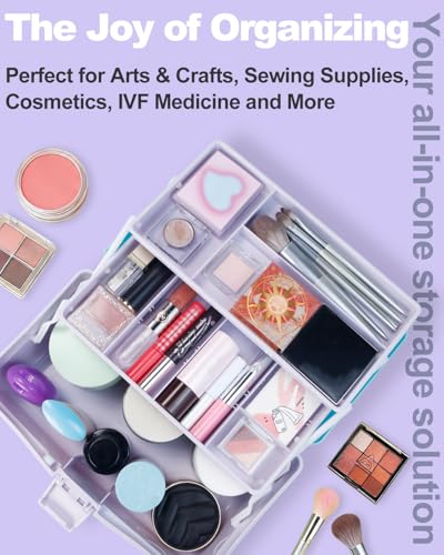 TERGOO 12in 3-Layer Plastic Craft Organizers and Storage - Image 7