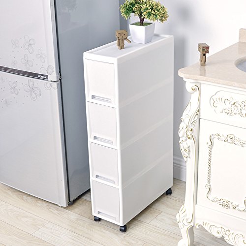Narrow Slim Rolling Storage Cart and Organizer, 7.1 | Pull Out Organiz - Image 1