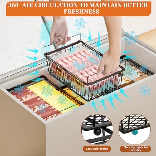 Large Freezer Organizer Bins for 10 to 20 Cu.Ft,Leak-Proof Bottom - Image 7