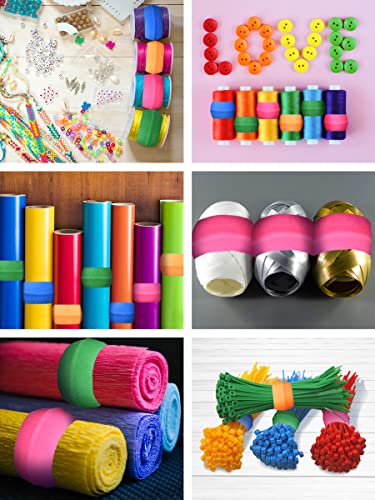 Mandala Crafts 100 Silicone Thread Wraps Spool Savers Sewing - Image 7