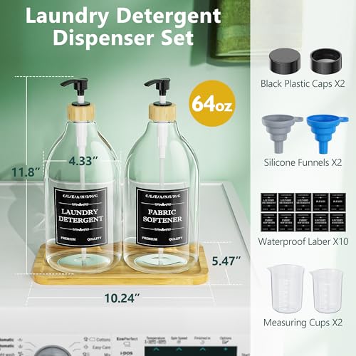 Moforoco Liquid Laundry Detergent Dispenser with Bamboo - Image 8