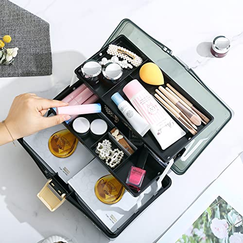 Kinsorcai 12'' Three-Layer Clear Plastic Storage Box/Tool - Image 7