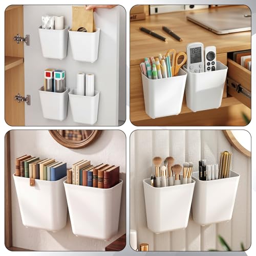 6 Pcs RV Cabinet Storage Box Self Adhesive Wall Mounted Organizer - Image 7