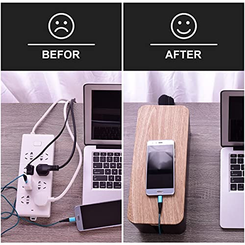 Tuwechen 3 Pack Cable Management Box, Cable Organizer Box to Hide - Image 8