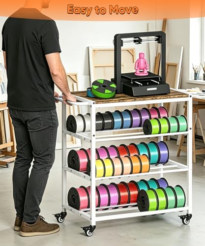 3-Tier 3D Printer Filament Storage Rack with Stand & - Image 7