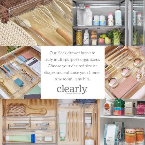 Clearly Small Narrow Drawer Organizer, 9.37"x3.12"x2.95", 4 Pack - Image 8