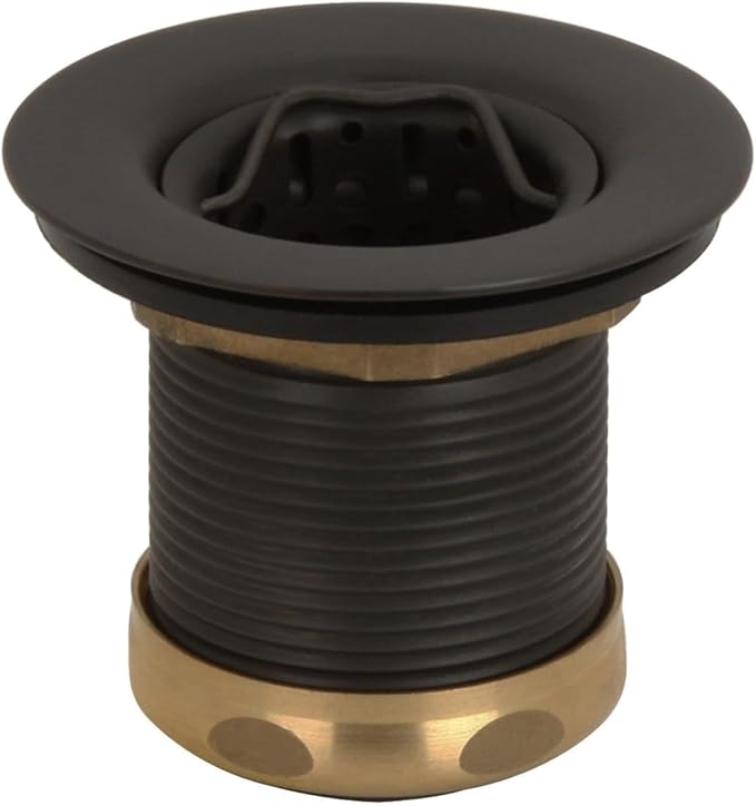 Westbrass A218-12 Junior Bar and Laundry Sink Drain Assembly with Removable Strainer Basket, Oil Rubbed Bronze