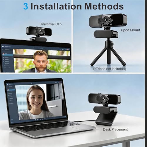 4K Webcam for Laptop/Desktop/Monitor with Privacy Cover - Image 8