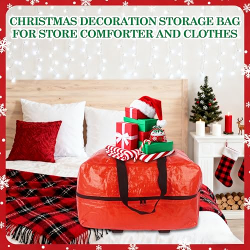 Klmnop 4 Pcs Christmas Ornament Storage Bags, Waterproof - Image 7
