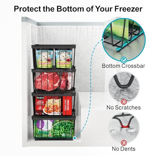 Freezer Organizer Bins - Storage Baskets for 5 Cu.Ft, 4 Pack - Image 7