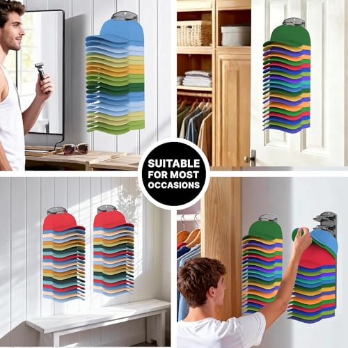 Double Capacity Hat Organizer for Baseball Caps 2 Packs - Image 7