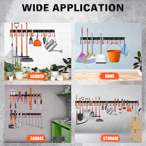 68'' All Metal Adjustable Garden Tool Organizer: Garage - Image 8