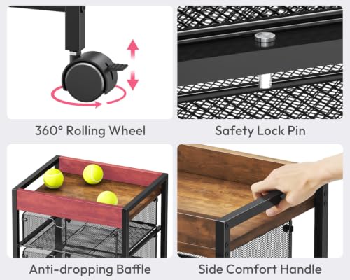 Rolling Cart with Drawers - Under Desk Storage Cart - Image 7