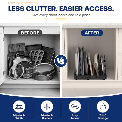 Pull Out Cabinet Organizer for Cookie Sheet, Cutting Board - Image 8