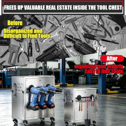 Heavy Duty Magnetic Power Tool Organizer,Drill Holder Wall Mount - Image 8