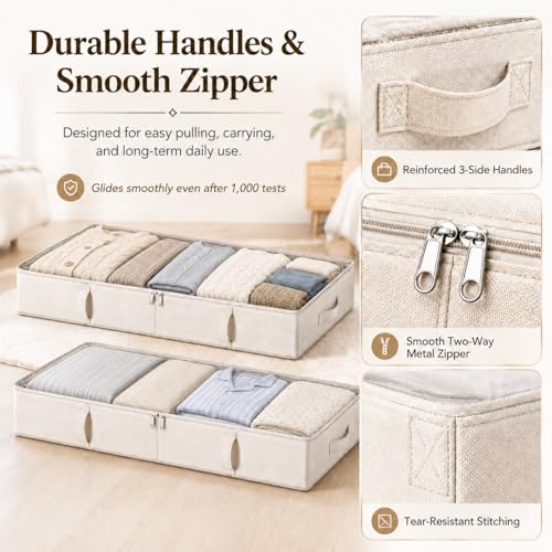 Side-Supported Under Bed Storage Containers, 6 Inches Tall - Image 7