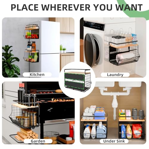 Magnetic Shelf for Fridge with Wood Lid, Fruit Potato - Image 7