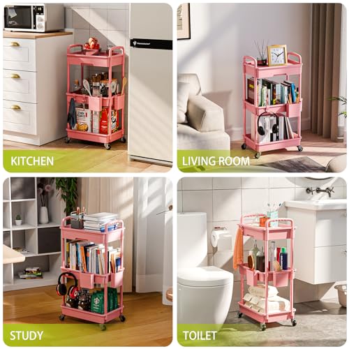 Sorgion 3 Tier Rolling Cart Organizer,Laundry Room - Image 7