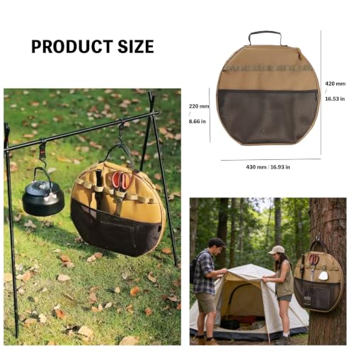 Round Baking Tray Storage Bag with Pocket & Tool Hanging Straps - Image 6