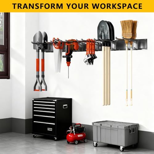 Garage Tool Organizer Wall Mount, 48inch Heavy-Duty Garage - Image 8