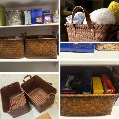 GIB Wicker Woven Storage Baskets for Organizing Blankets Laundry - Image 8