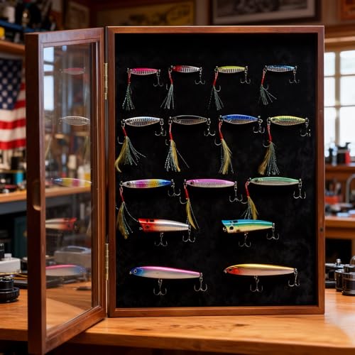 Fishing Lure Display Case Wall & Tabletop Tackle Storage - Image 8