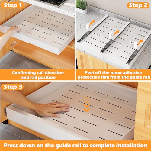 COVAODQ 1 Pack Pull Out Cabinet Organizer Extendable - Image 8