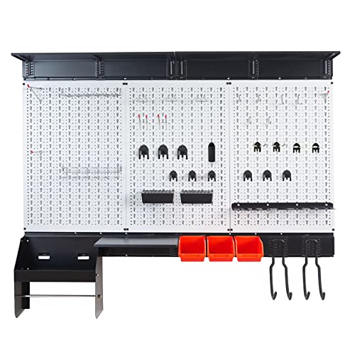 Peboard Storage Organizer, 48x36 inch Pegboard Wall Organizer - Image 8