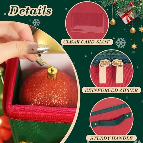 Christmas Ornament Storage Box with Adjustable Dividers - Image 7