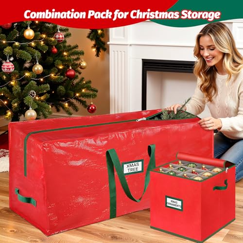 Christmas Tree Bag & Ornament Storage Box Set | Home Organization - Image 8