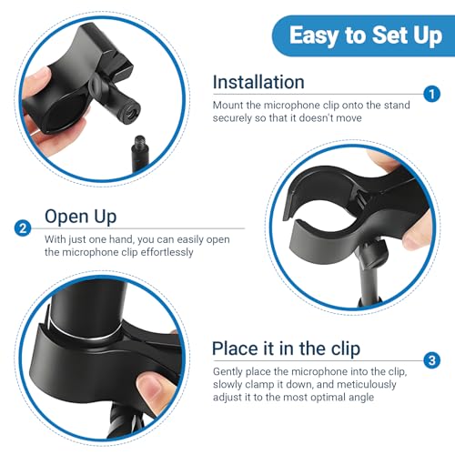 2 Pack Microphone Clips, Durable and Adjustable Mic Clip - Image 8