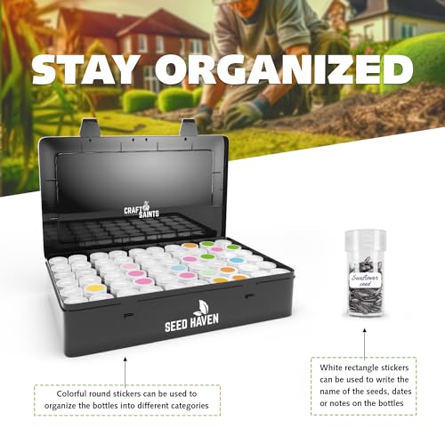 Seed Organizer Storage Box, Black Opaque Light Proof Seed - Image 7