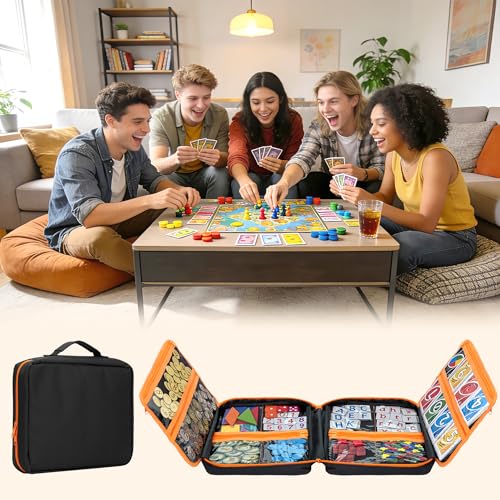 Premium Board Game Storage Organizer Case (14 PVC Pouches) - Image 8