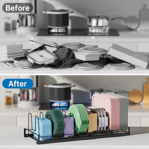 Expandable Food Container Lid Organizer with 9 Adjus | All Products - Image 8