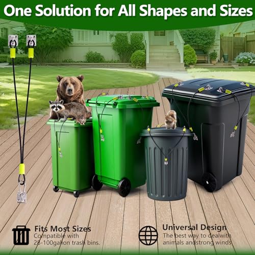 Universal Raccoon Trash Can Lid Lock - Small Animals Outdoor - Image 7
