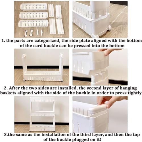 Rolling Slim Storage Cart,Rolling Narrow Space Organizer - Image 8
