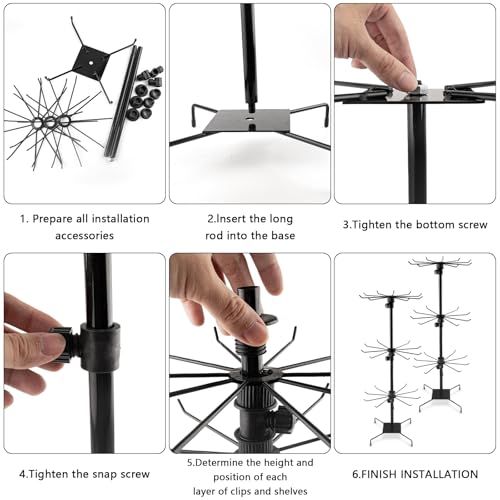 2 Pcs 3 Tires Rotating Display Stand Jewelry Display Rack - Image 8