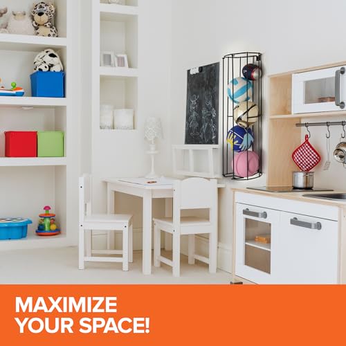 Vertical Ball Storage Rack, Wall-Mounted Garage Sports - Image 8